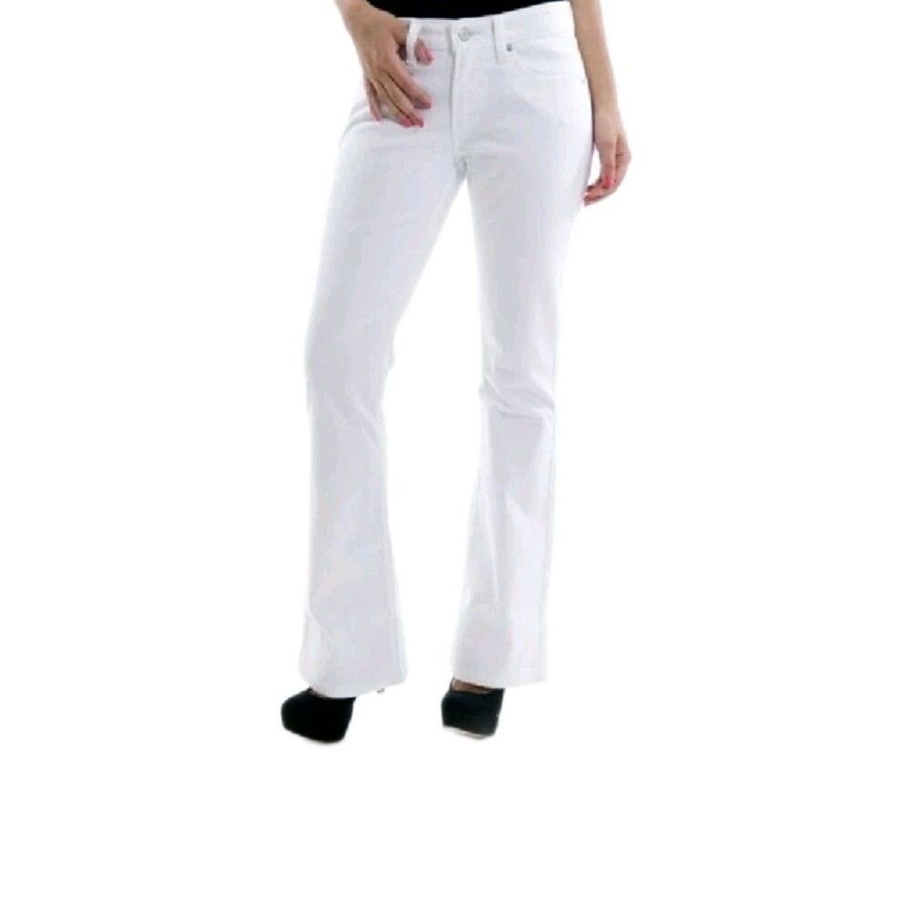 Levi's 518 Superlow Jeans Womens 9M White Stretch Bootcut Low Rise Y2K EUC
